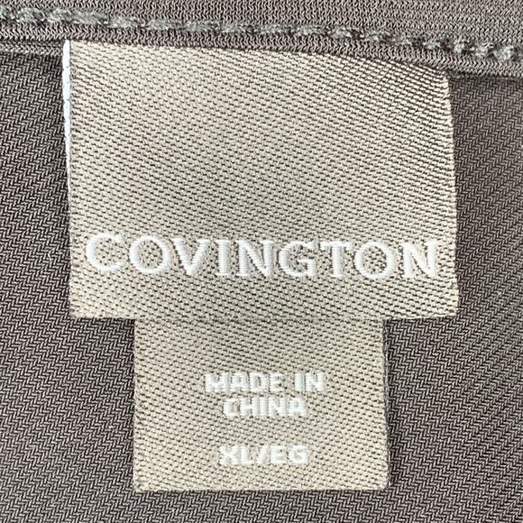 Covington Blouse Short Sleeve Pullover Purple and Black Size XL - Picture 5 of 6